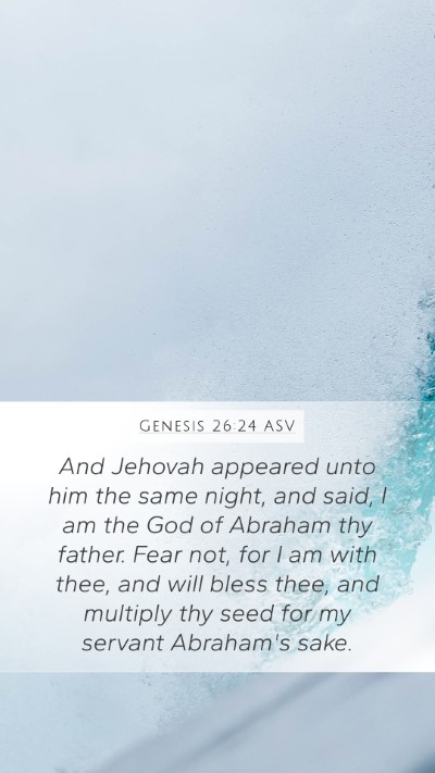 Genesis 26:24 ASV Bible Verse Image