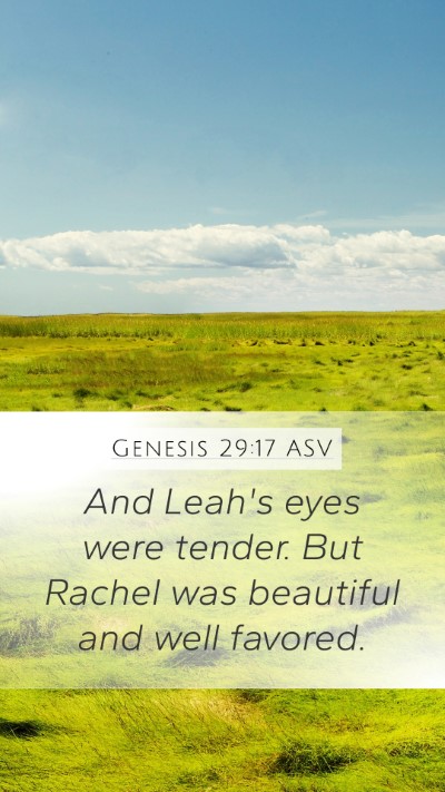 Genesis 29:17 ASV Bible Verse Image
