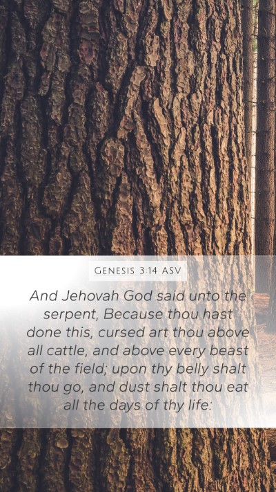 Genesis 3:14 ASV Bible Verse Image