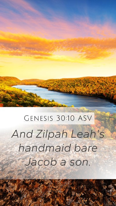 Genesis 30:10 ASV Bible Verse Image
