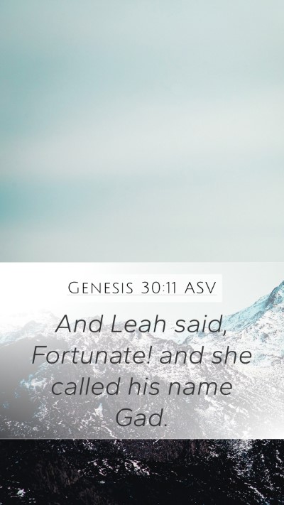 Genesis 30:11 ASV Bible Verse Image