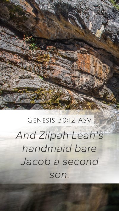 Genesis 30:12 ASV Bible Verse Image