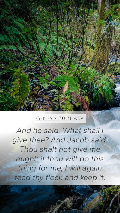 Genesis 30:31 ASV Mobile Phone Wallpaper - And he said, What shall I give thee? And Jacob - Mobile Bible Verse Wallpaper