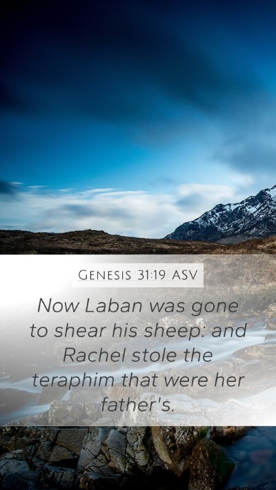 Genesis 31:19 ASV Bible Verse Image
