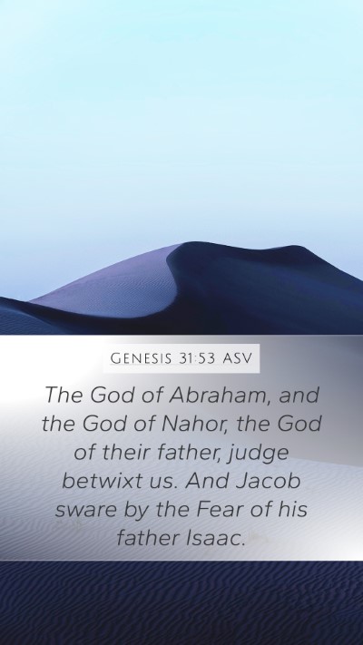 Genesis 31:53 ASV Bible Verse Image