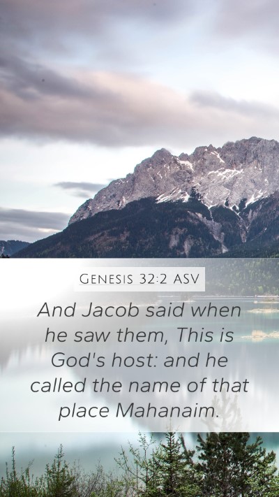 Genesis 32:2 ASV Bible Verse Image
