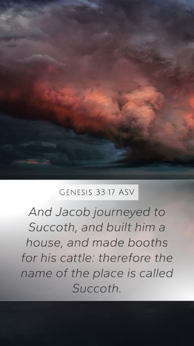 Genesis 33:17 ASV Bible Verse Image