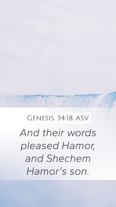 Genesis 34:18 ASV Bible Verse Image