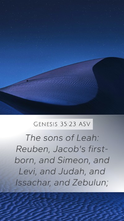 Genesis 35:23 ASV Bible Verse Image