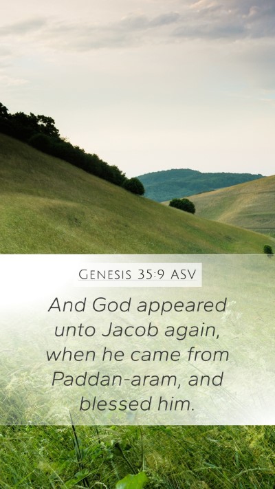 Genesis 35:9 ASV Bible Verse Image