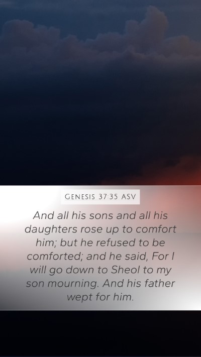 Genesis 37:35 ASV Bible Verse Image