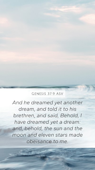 Genesis 37:9 ASV Bible Verse Image
