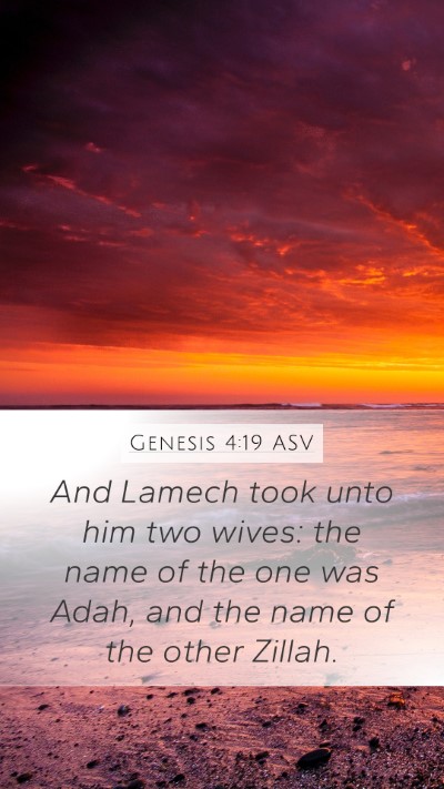 Genesis 4:19 ASV Bible Verse Image