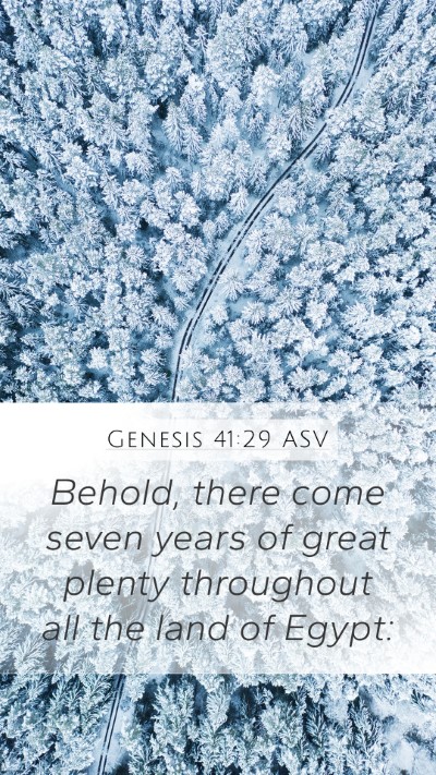 Genesis 41:29 ASV Bible Verse Image