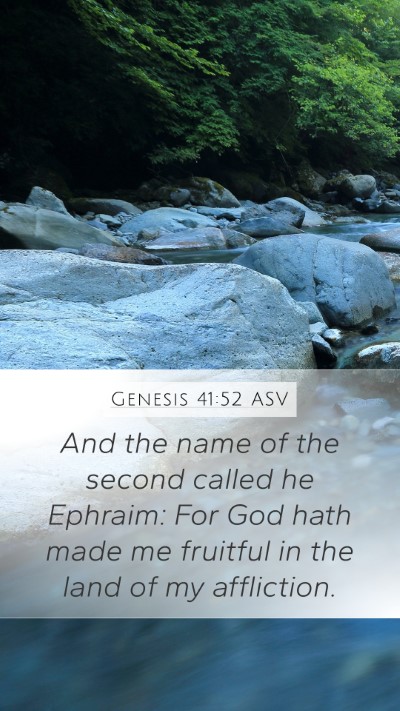 Genesis 41:52 ASV Bible Verse Image