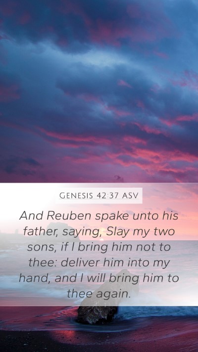 Genesis 42:37 ASV Bible Verse Image