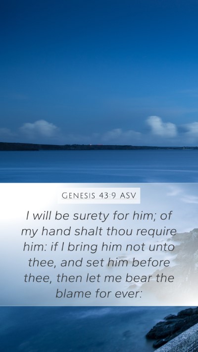 Genesis 43:9 ASV Bible Verse Image