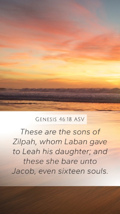 Genesis 46:18 ASV Bible Verse Image