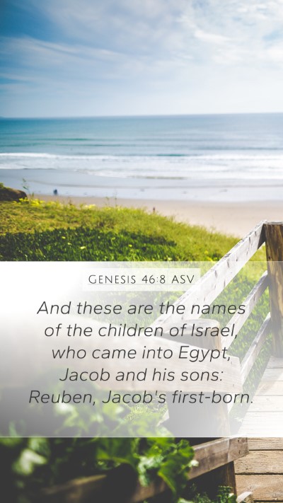 Genesis 46:8 ASV Bible Verse Image