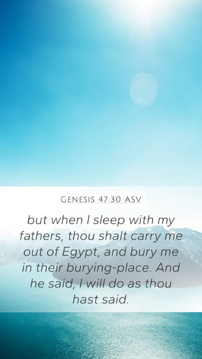 Genesis 47:30 ASV Bible Verse Image