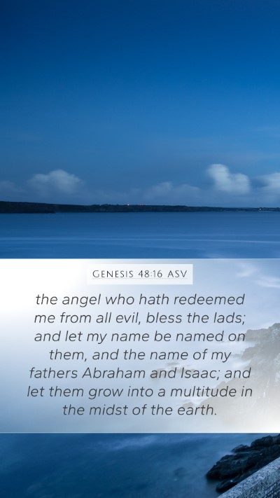 Genesis 48:16 ASV Bible Verse Image