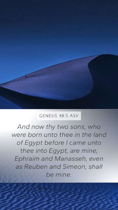 Genesis 48:5 ASV Bible Verse Image