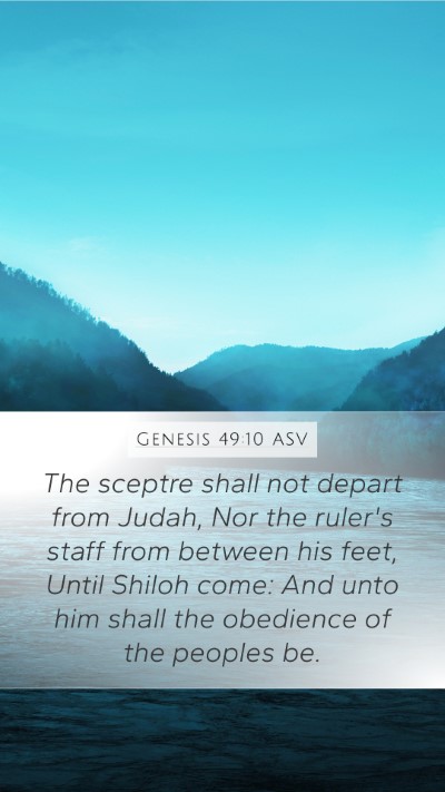 Genesis 49:10 ASV Bible Verse Image