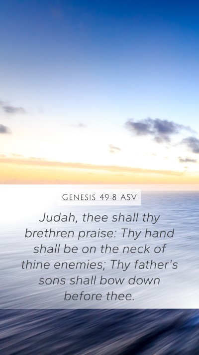 Genesis 49:8 ASV Bible Verse Image