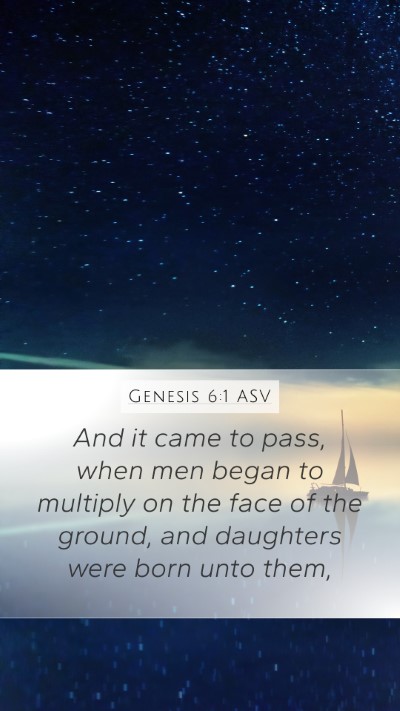 Genesis 6:1 ASV Bible Verse Image
