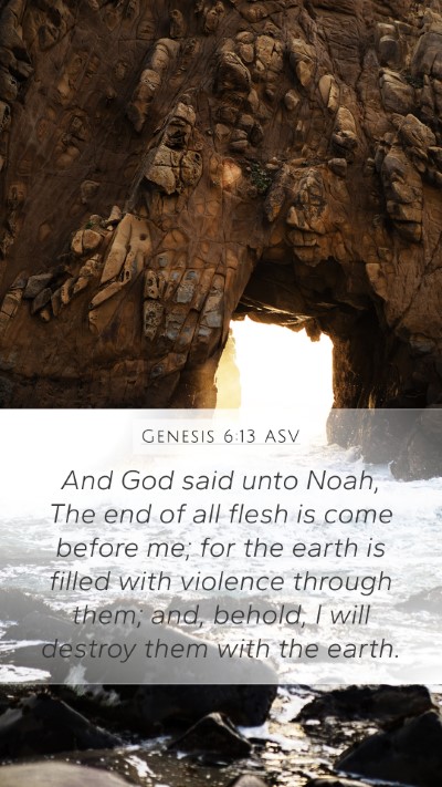 Genesis 6:13 ASV Bible Verse Image