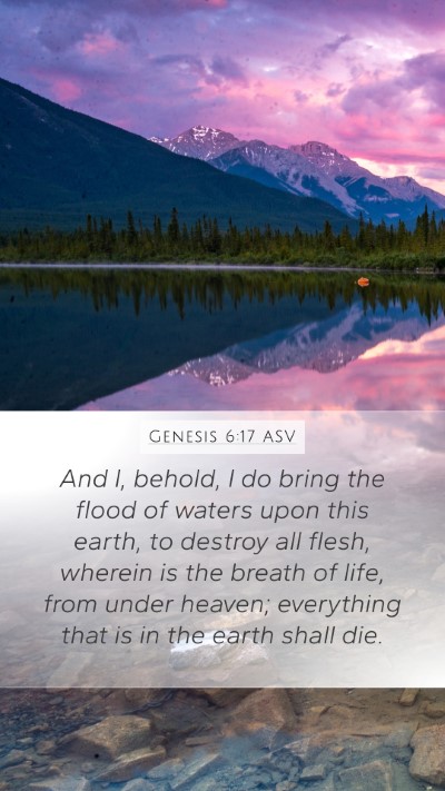Genesis 6:17 ASV Bible Verse Image