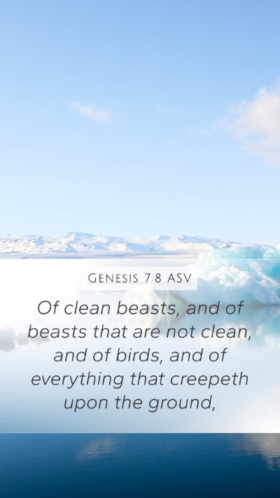 Genesis 7:8 ASV Bible Verse Image