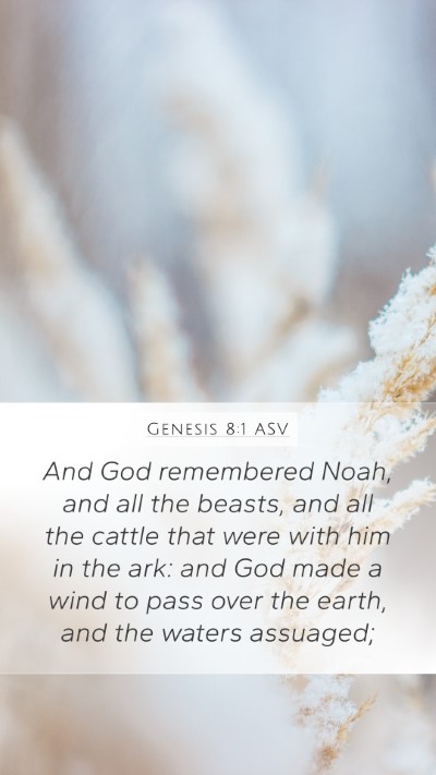Genesis 8:1 ASV Bible Verse Image