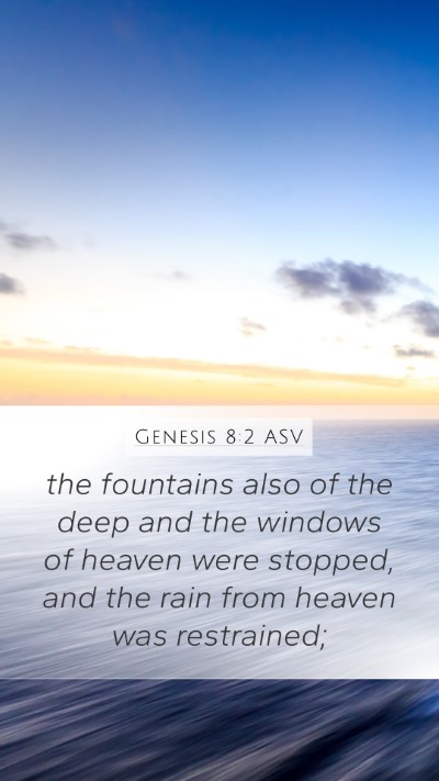 Genesis 8:2 ASV Bible Verse Image