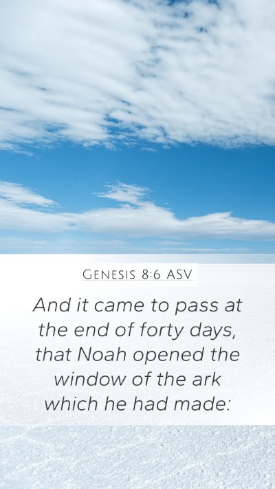 Genesis 8:6 ASV Bible Verse Image