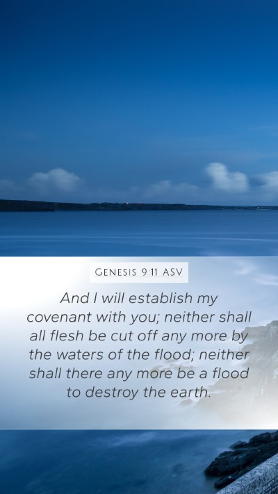 Genesis 9:11 ASV Bible Verse Image