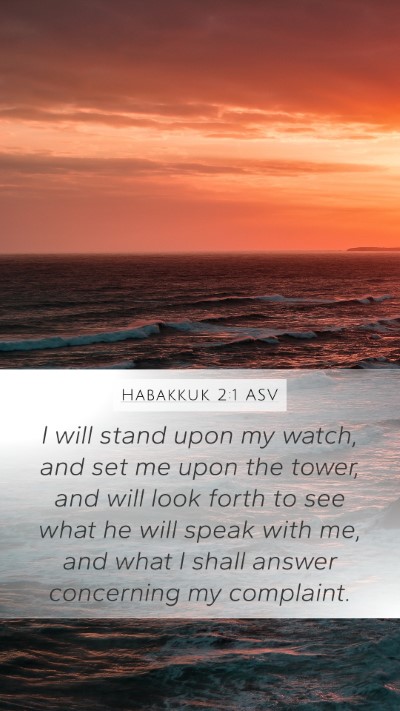 Habakkuk 2:1 ASV Bible Verse Image