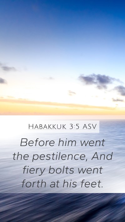 Habakkuk 3:5 ASV Bible Verse Image