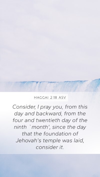 Haggai 2:18 ASV Bible Verse Image
