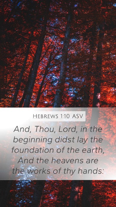 Hebrews 1:10 ASV Bible Verse Image