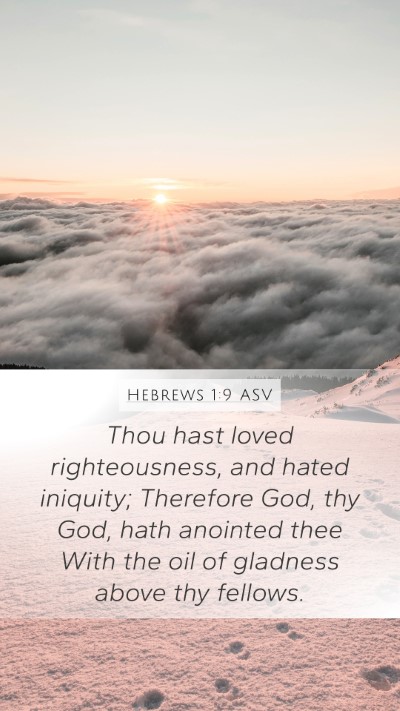 Hebrews 1:9 ASV Bible Verse Image