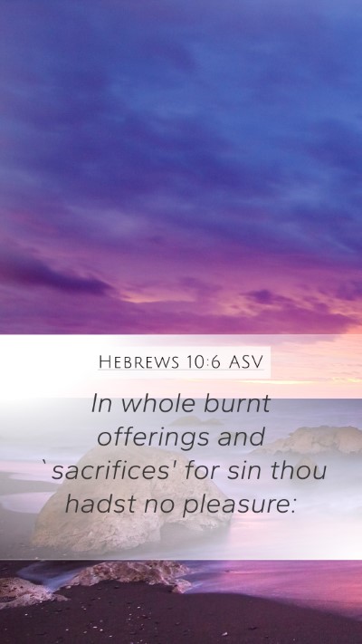 Hebrews 10:6 ASV Bible Verse Image
