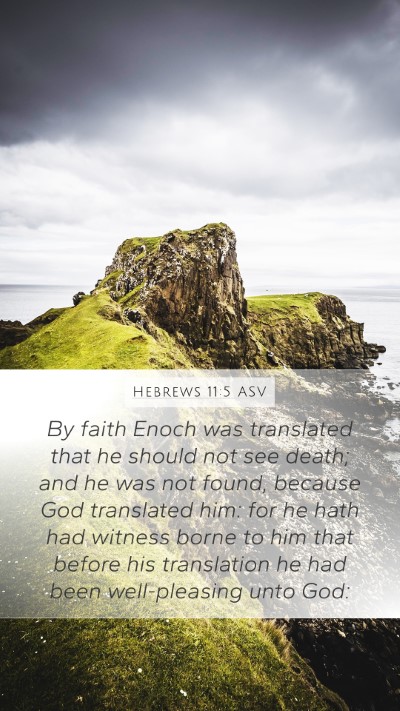 Hebrews 11:5 ASV Bible Verse Image