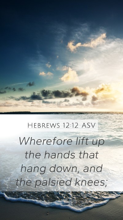 Hebrews 12:12 ASV Bible Verse Image