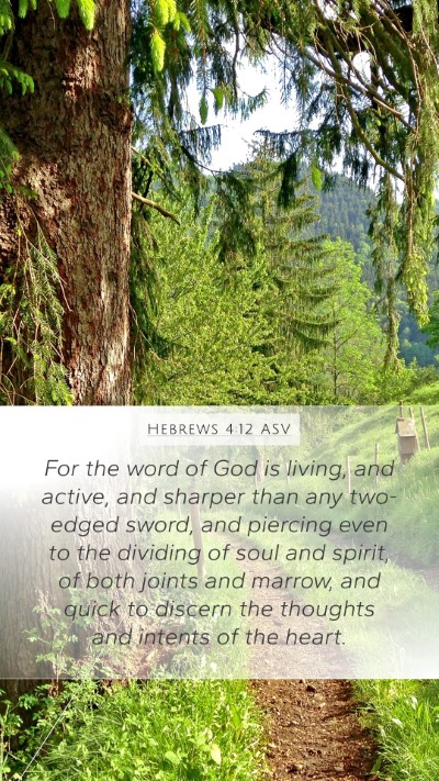 Hebrews 4:12 ASV Bible Verse Image