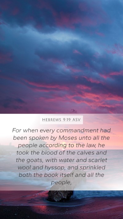 Hebrews 9:19 ASV Bible Verse Image