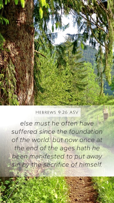 Hebrews 9:26 ASV Bible Verse Image