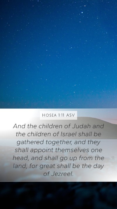 Hosea 1:11 ASV Bible Verse Image