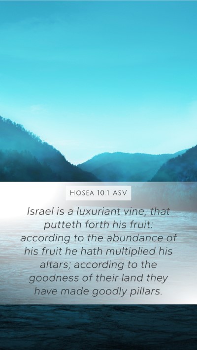 Hosea 10:1 ASV Bible Verse Image