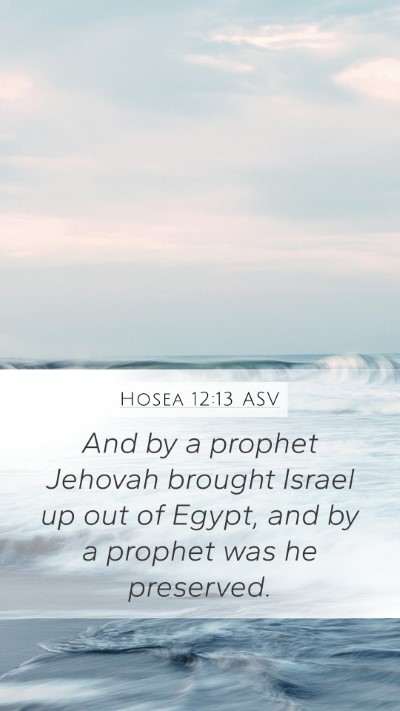 Hosea 12:13 ASV Bible Verse Image
